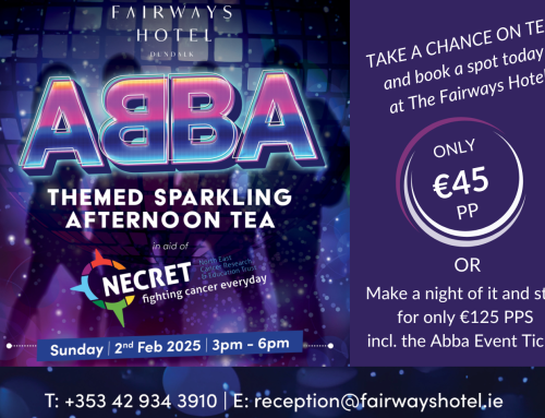 The Fairways Hotel to host ABBA themed Sparkling Afternoon Tea in aid of NECRET